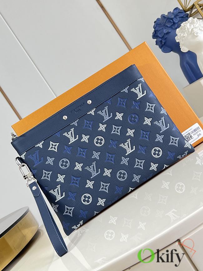 Okify Louis Vuitton Pochette To-Go Bag Blue M28913 30x21.5x1cm - 1