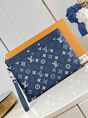 Okify Louis Vuitton Pochette To-Go Bag Blue M28913 30x21.5x1cm - 1