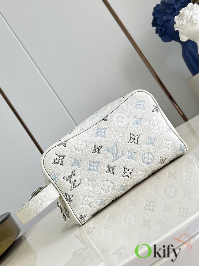 Okify Louis Vuitton Locker Dopp Kit Bag White M28835 23x13x12cm - 1