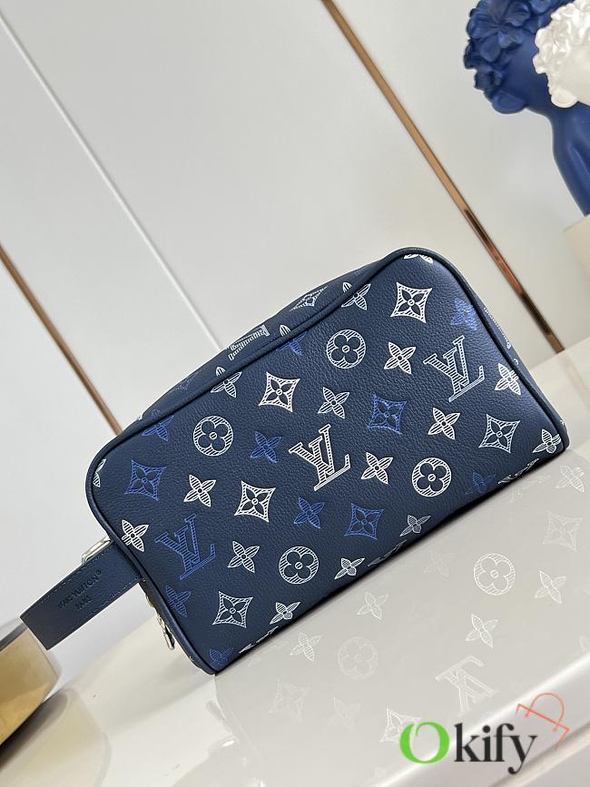 Okify Louis Vuitton Locker Dopp Kit Bag Blue M28835 23x13x12cm - 1