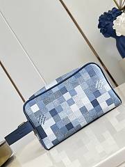 Okify Louis Vuitton Locker Dopp Kit Bag Blue M28845 23x13x12cm - 1