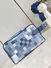 Okify Louis Vuitton Locker Dopp Kit Bag Blue M28845 23x13x12cm - 2