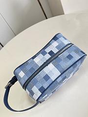 Okify Louis Vuitton Locker Dopp Kit Bag Blue M28845 23x13x12cm - 3