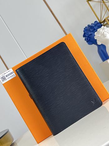 Okify Louis Vuitton Notebook Cover Black Epi R20100 18.5x23x3cm