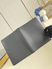 Okify Louis Vuitton Notebook Cover Black Cross-Grain R20100 18.5x23x3cm - 3