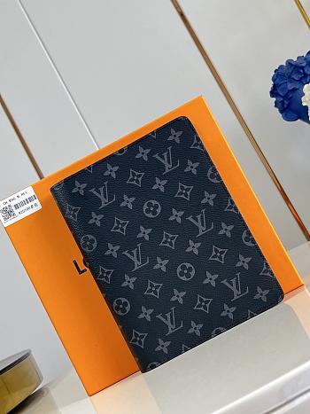 Okify Louis Vuitton Notebook Cover Black Monogram R20100 18.5x23x3cm