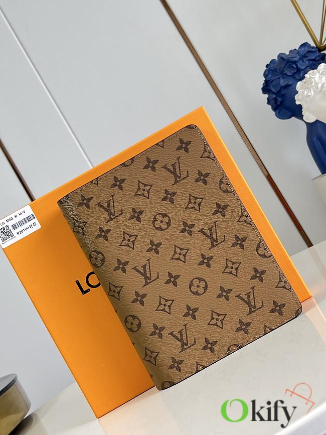 Okify Louis Vuitton Notebook Cover Light Brown Embossed R20100 18.5x23x3cm - 1