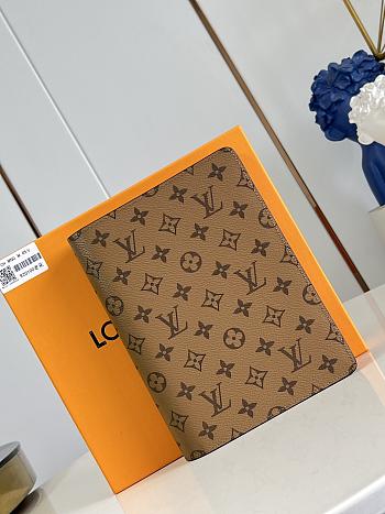 Okify Louis Vuitton Notebook Cover Light Brown Embossed R20100 18.5x23x3cm