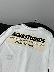 Okify Acne Studios White Long Sleeve T-shirt Unisex - 6