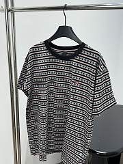 Okify Chrome Heart Striped Black T-shirt Unisex 29147 - 5