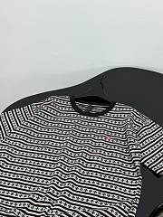 Okify Chrome Heart Striped Black T-shirt Unisex 29147 - 4