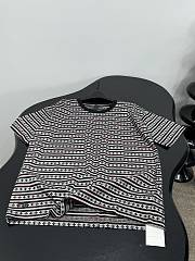 Okify Chrome Heart Striped Black T-shirt Unisex 29147 - 3