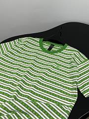 Okify Chrome Heart Striped Green T-shirt Unisex 29148 - 2