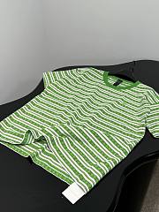 Okify Chrome Heart Striped Green T-shirt Unisex 29148 - 6