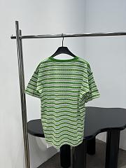 Okify Chrome Heart Striped Green T-shirt Unisex 29148 - 3