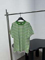 Okify Chrome Heart Striped Green T-shirt Unisex 29148 - 1