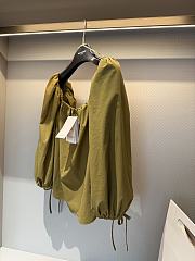 Okify YSL Green Olive Off-the-shoulder Women Top - 5