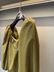 Okify YSL Green Olive Off-the-shoulder Women Top - 4