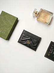 Okify Gucci Marmont Black Card Holder 10x7cm - 4