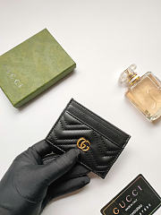 Okify Gucci Marmont Black Card Holder 10x7cm - 3
