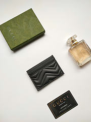 Okify Gucci Marmont Black Card Holder 10x7cm - 2