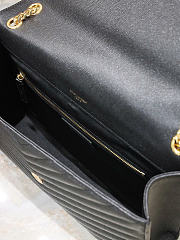 Okify YSL Quilted Monogram College Bag In Black 31x22x7.5cm - 2