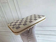 Okify Louis Vuitton Zippy Damier White Wallet M60017 19x10x1cm - 4