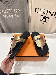 Okify Hermes Empire Gold Sandals Unisex - 4