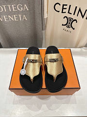 Okify Hermes Empire Gold Sandals Unisex - 1