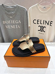 Okify Hermes Empire Gold Sandals Unisex - 3
