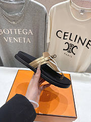 Okify Hermes Empire Gold Sandals Unisex - 2