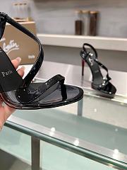 Okify Christian Louboutin Rosa Z Black Patent High Heels 10.5cm - 6