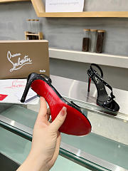 Okify Christian Louboutin Rosa Z Black Patent High Heels 10.5cm - 2