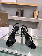 Okify Christian Louboutin Rosa Z Black Patent High Heels 10.5cm - 4