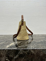 Okify Celine Louise Small Raffia Bucket Bag 19x16x12cm - 6