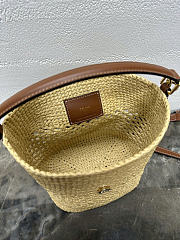 Okify Celine Louise Small Raffia Bucket Bag 19x16x12cm - 2