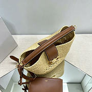 Okify Celine Louise Medium Raffia Bucket Bag 24x23.5x16cm - 2