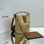 Okify Celine Louise Medium Raffia Bucket Bag 24x23.5x16cm - 5