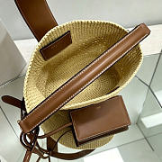Okify Celine Louise Medium Raffia Bucket Bag 24x23.5x16cm - 3