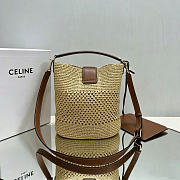 Okify Celine Louise Medium Raffia Bucket Bag 24x23.5x16cm - 6