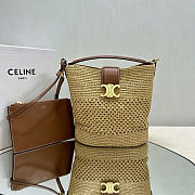 Okify Celine Louise Medium Raffia Bucket Bag 24x23.5x16cm - 1