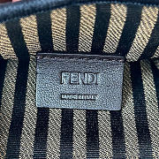 Okify Fendi Sunshine Mini Tote Bag Raffia Black 18x13x6cm - 3