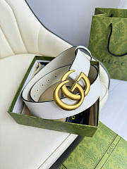 Okify Gucci GG White Belt 4cm - 3