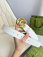 Okify Gucci GG White Belt 4cm - 4