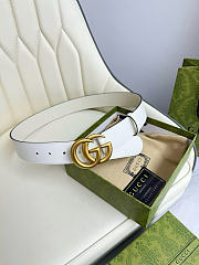 Okify Gucci GG White Belt 4cm - 5