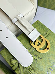 Okify Gucci GG White Belt 4cm - 6