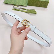 Okify Gucci GG White Belt 2cm - 1