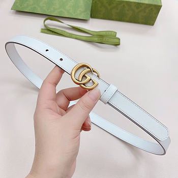 Okify Gucci GG White Belt 2cm