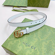 Okify Gucci GG White Belt 2cm - 6
