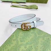 Okify Gucci GG White Belt 2cm - 4